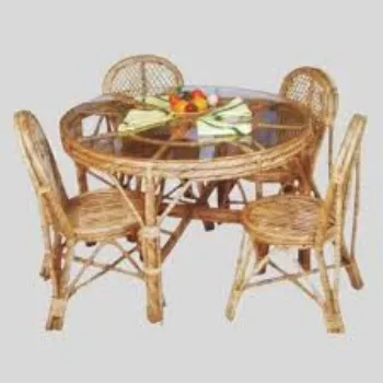 Easy To Place Cane Dining Set