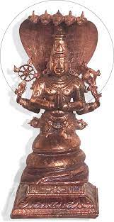 Copper Shesha Statue 