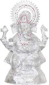 White Metal Ganesha Statue 