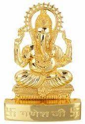 Gold Plated Ganesha Statue 