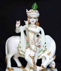 Marble Krishna statue 