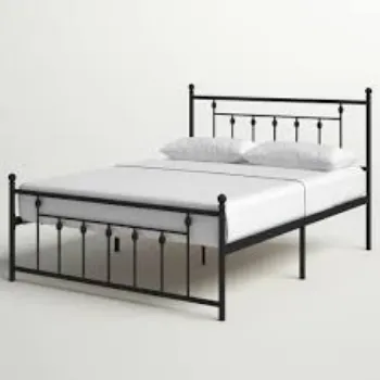 Polished Aluminium Bed