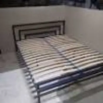 Polished Aluminium Bed