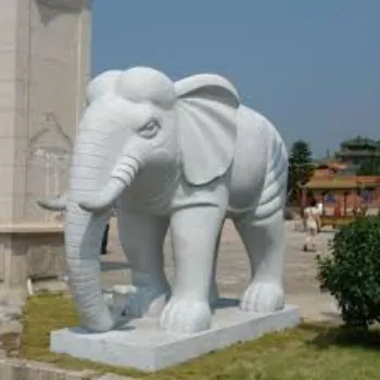  White Elephant Animal Statue