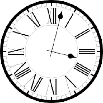 Roman Clock Face Logo Clock