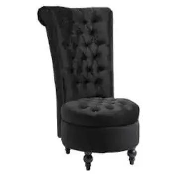 Black Velvat Armless Chair