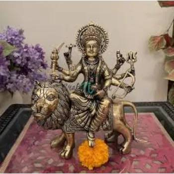 Ma Durga Brass Goddess Statue