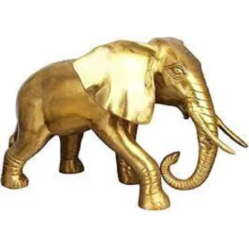  Golden Brass Elephant Statue