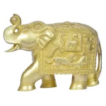  Goloden Brass Elephant Statue