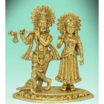  Radha Krishna Brass God Statue