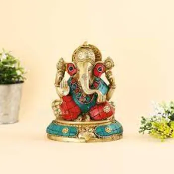  Brass Ganesha God Statue