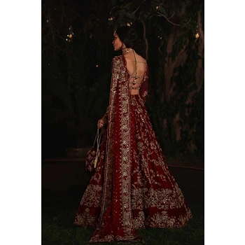 Mehroon color bridal lehenga hotsell