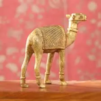  Brass Standing Camel Statue