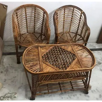 Polished Cane Dining Set