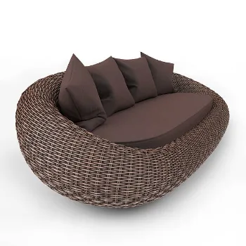 Modern Cane Sofa Set