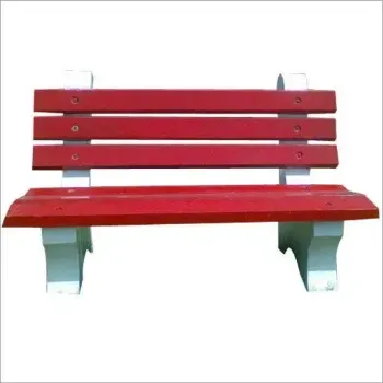 Red Concrete Bench