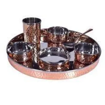 Shiny Finishing Copper Dinner Set