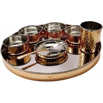 Mahavir Copper Dinner Set