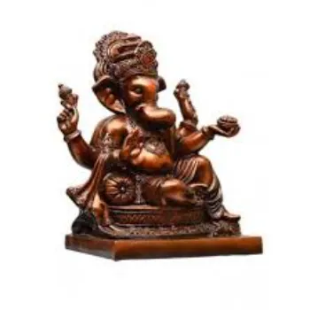  Red Lord Marble Ganesh Statue