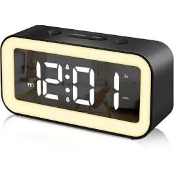  Digital Alarm Clock with Night Light 0-100% Adjustable 