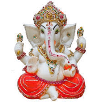 White Marble Ganesh Statue