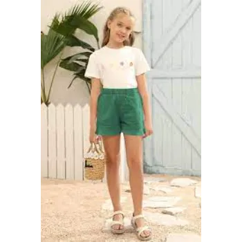 Girls Green Shorts