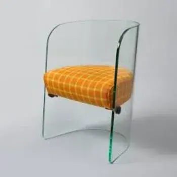 Glass Chair With Cushion