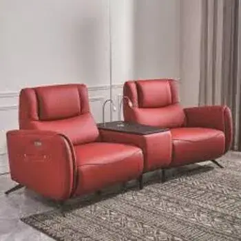 Red Color Home Theater Recliner