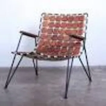 Polished Iron Arm Chair