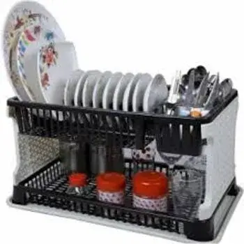 Black Plastic Kitchen Rack 