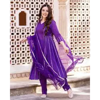 Women Fancy Purpal Kurtis