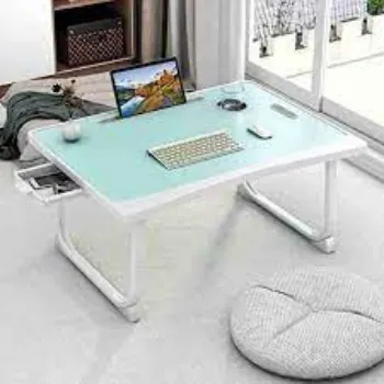 White Blue Laptop Table