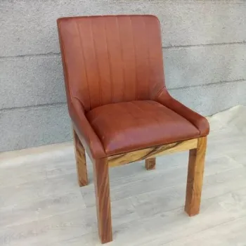 Plain Leather Dining Chair