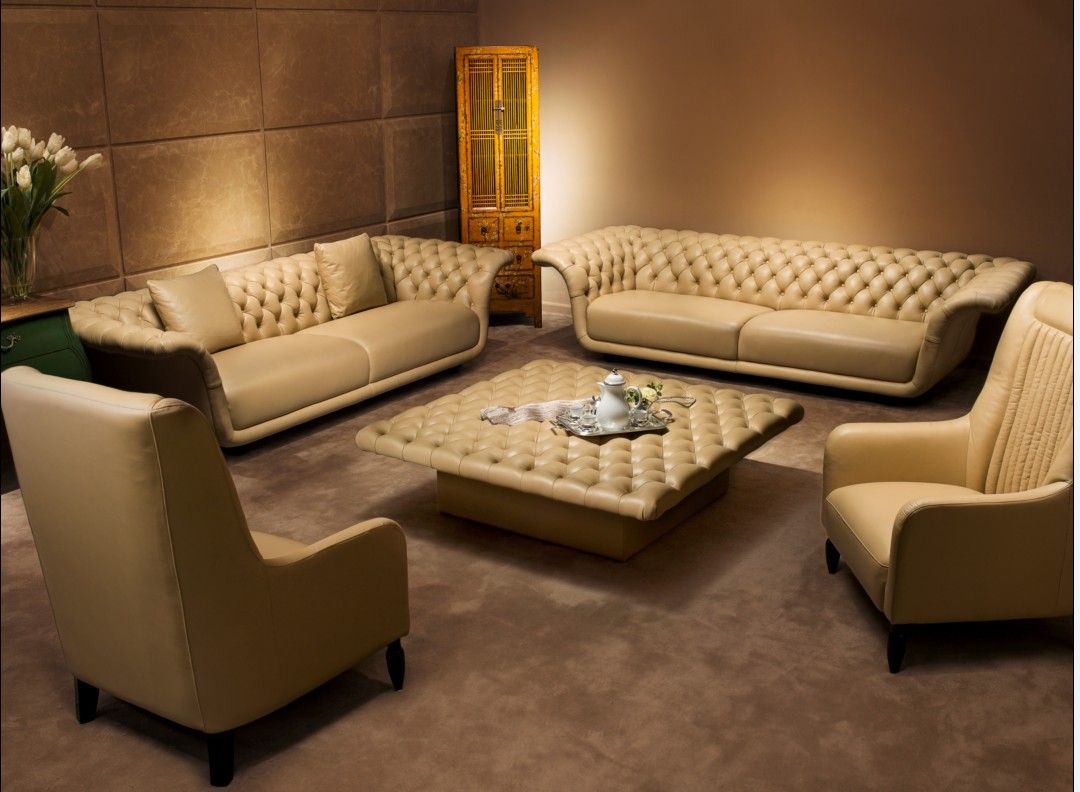 Designer Leather Sofa Set