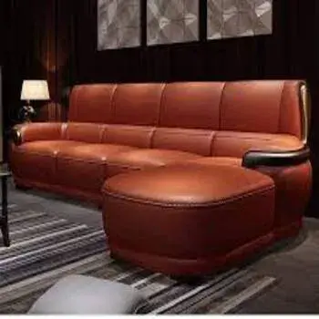 Brown Leather Sofa Set 