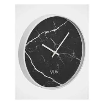  Black Marble Clock society6