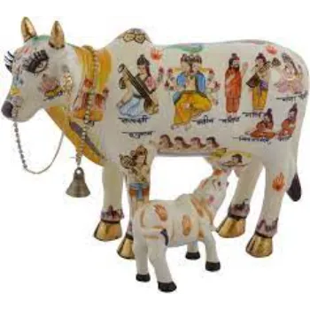  Kamadhenu Marble Cow Statue