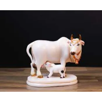  Kamadhenu Marble Cow Statue