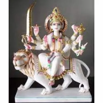 Amazing Mart Marble Durga Statue