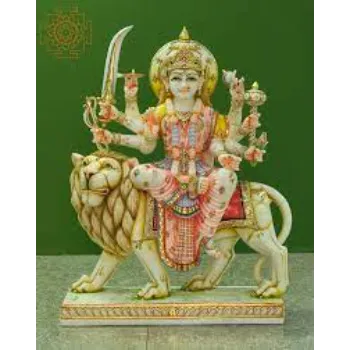 Marble Shero Wali Mata Statue 