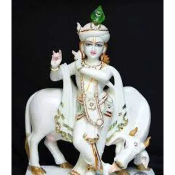  White Marble Krishna Statue