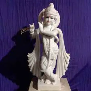  White Pure Krishna Statue