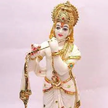 White Marble Krishna Statue