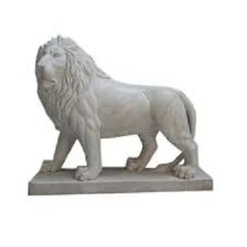 White Marble Lion Statue