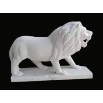 White Marble Lion Statue