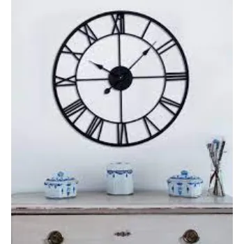  Craftter Handmade Medium Black Color Wall Clock Metal Wall Art Sculpture