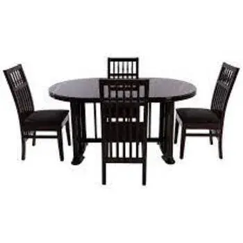 Black Oval Dining Table 