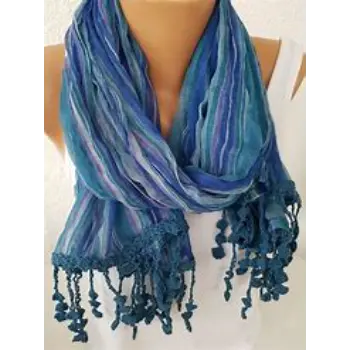 Printed Wool Gauze Scarf