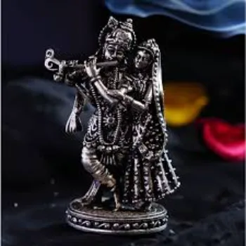  Silver Radha Krishna Statue