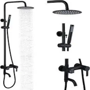 SS, Black,  Shower System